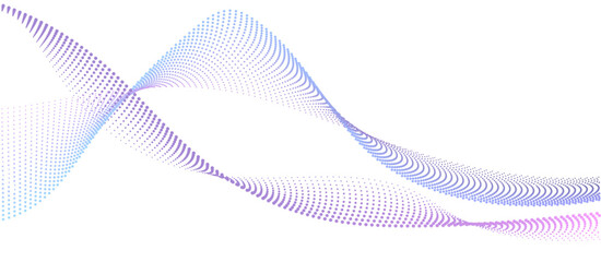 A smooth abstract background features flowing lines created with vector graphics. The design uses points and curves in various shades blending into each other, creating a dynamic look