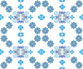 set of snowflakes on white background