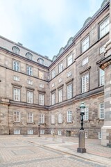 Christiansborg Palace (Christiansborg Slot) Inner Courtyard, Neo-Baroque Architecture, Copenhagen, Denmark