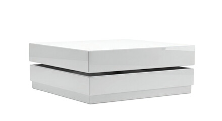 Naklejka premium Modern White Lacquered Coffee Table