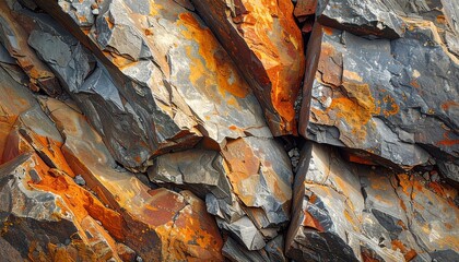 ごつごつした岩の断面,背景素材