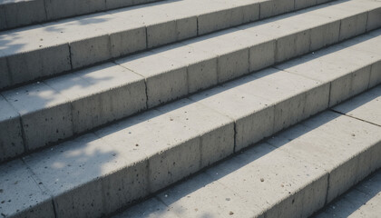 Close-up of concrete steps in sunlight with shadows