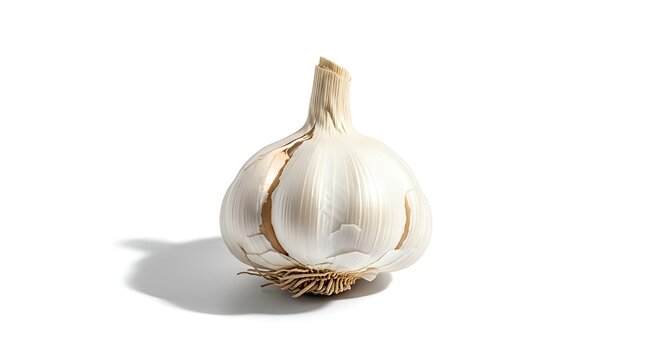 garlic isolated on white background