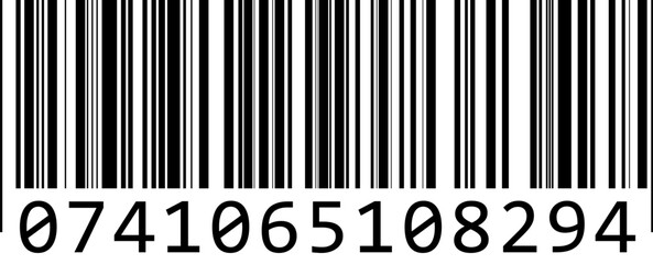 Seamless EAN barcode pattern with black and white vertical lines. Vector barcode element , ideal for product scanning, price tags, and digital identification designs.