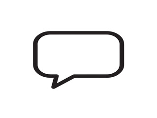 Fototapeta premium Minimalist speech bubble icon