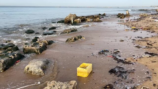Plages du Senegal pollu&eacute;es &agrave; Mbour
