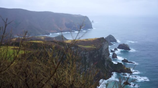 Storm over Kuniga Cliffs on Oki Islands, Shimane Prefecture Japan