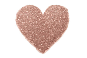 Fototapeta premium Rose gold glitter heart shape with sparkling texture
