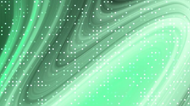 Abstract swirling mint green pattern with tiny white dots suitable for backgrounds, fabric design, wallpaper, web graphics, and stationery.