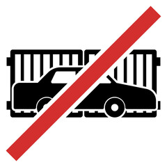 "Do not block gateway" sign / icon