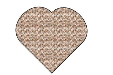 Vintage Cocoa Swirl Heart