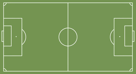 Football Soccer Field and Running Track Top View Illustration © Nasikhan