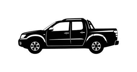 Obraz premium Black Pickup Truck Illustration