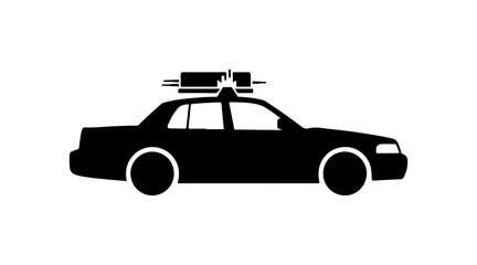 Police Car Silhouette Icon © Tamim