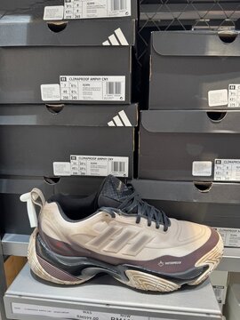 Adidas Climaproof Amphy CHY sneakers in Wonder Beige and Shadow Brown colorway, Mitsui Outlet Park KLIA Sepang, Malaysia, April 2025 