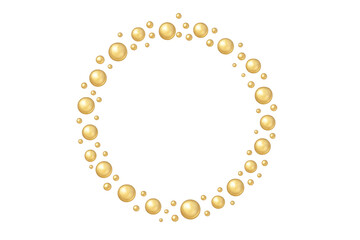 Obraz premium Golden beads forming a luxury circular frame border