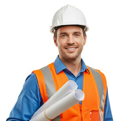 portrait of a worker with helmet