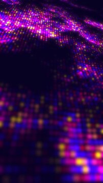 Technologically themed dynamic network particle space wallpaper, 4K
