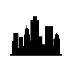 Obraz premium City Skyline With Box Style Buildings And Modern Urban Landscape Concept On white Background Line Art Vector illustration