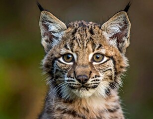 Obraz premium A close-up of a wild cat's face