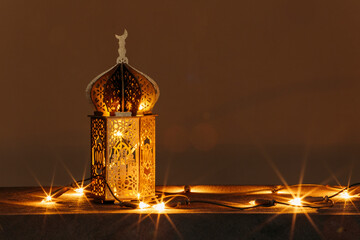 Ramadan Kareem background with copy space