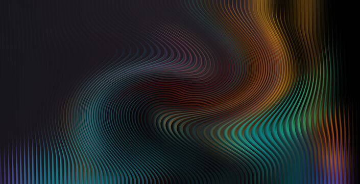Abstract swirling lines texture dark background dynamic flowing waves colorful digital art