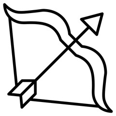 Fototapeta premium Bow And Arrow Vector Icon