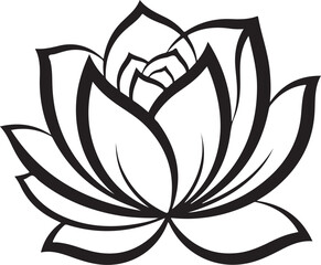 Layered Lotus Flower Silhouette, Elegant Design
