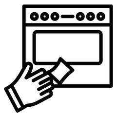 Oven Cleaner Vector Icon