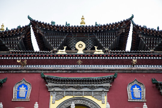 Ornate Traditional Temple Architecture in Xining, China