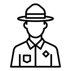 Fototapeta premium Park Attendant Vector Icon