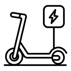 Electric Scooter Share Vector Icon