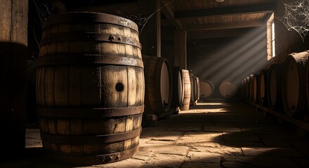 Rustic Whiskey Barrel