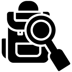 Backpack Glyph Icon