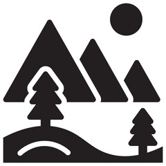 Landscape Glyph Icon