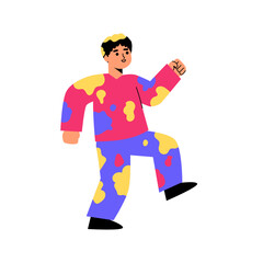 Colorful Holi Character