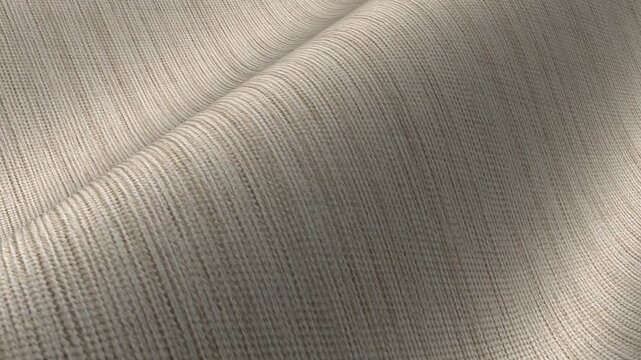 Taupe Striped Chenille Fabric Texture in High Resolution, Rotation, Waves, Looped Background
