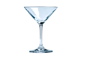Clear Martini Glass For Cocktails, Elegantly Shaped, Isolated on transparent background