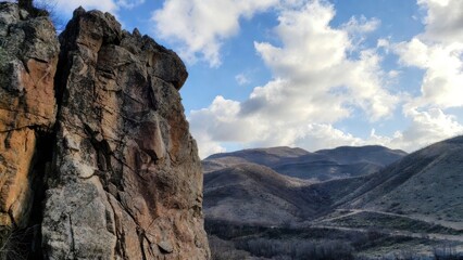 Scenic Cliff Overlooking Rocky Canyon