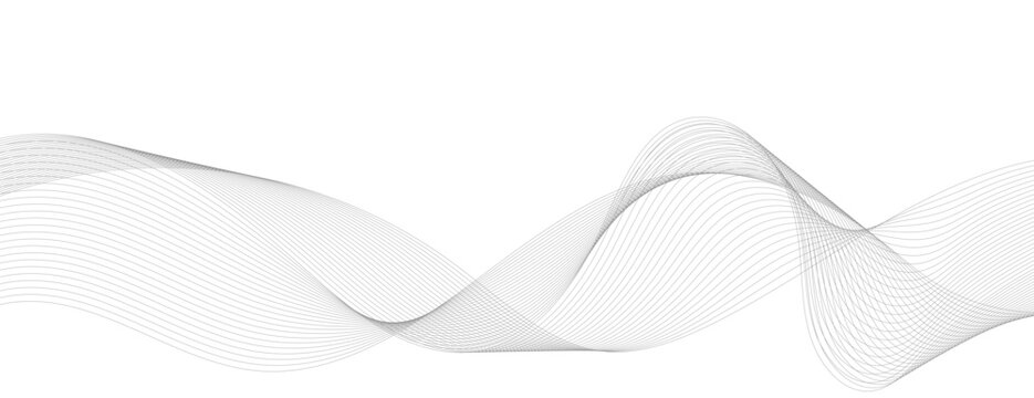 Abstract wave digital element for design. Curved wavy line design