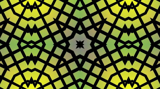 Traditional Islamic Seamless Pattern in Shiny Gold and Black, Turkish Style Background Inspired by Mosque Windows, Decorative Vector for Wallpaper, Fabric, Digital and Creative Projects