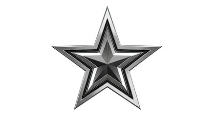 Obraz premium Silver Star Emblem