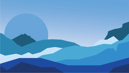 Blue Hills Vector Background.eps