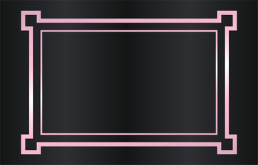Elegant Rose Gold Frame on Dark Background.