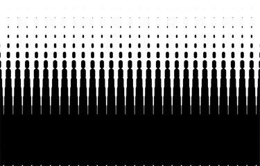 Black and White Halftone Gradient Pattern Background.