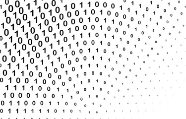 Binary Code Halftone Pattern Background - Abstract Technology Design.