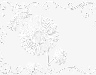 Obraz premium embossed image of flowers 