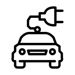 Obraz premium Charging electric car icon