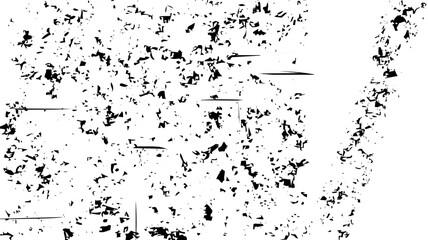 Scattered Abstract Debris Texture in Black and White Chaotic Fragment Pattern for Dynamic Background and Overlay Use