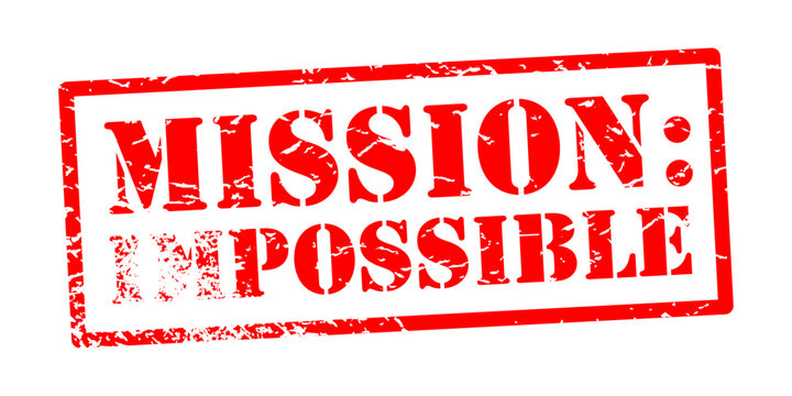 Red stamp with the text "Impossible" where "It" is barely legible